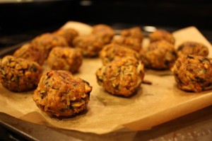 Fresh Baked Vegan Meatballs