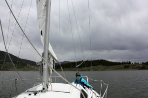 Jilly at the helm