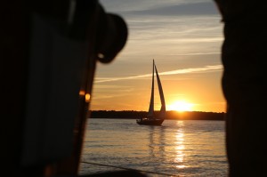 sunset sailing